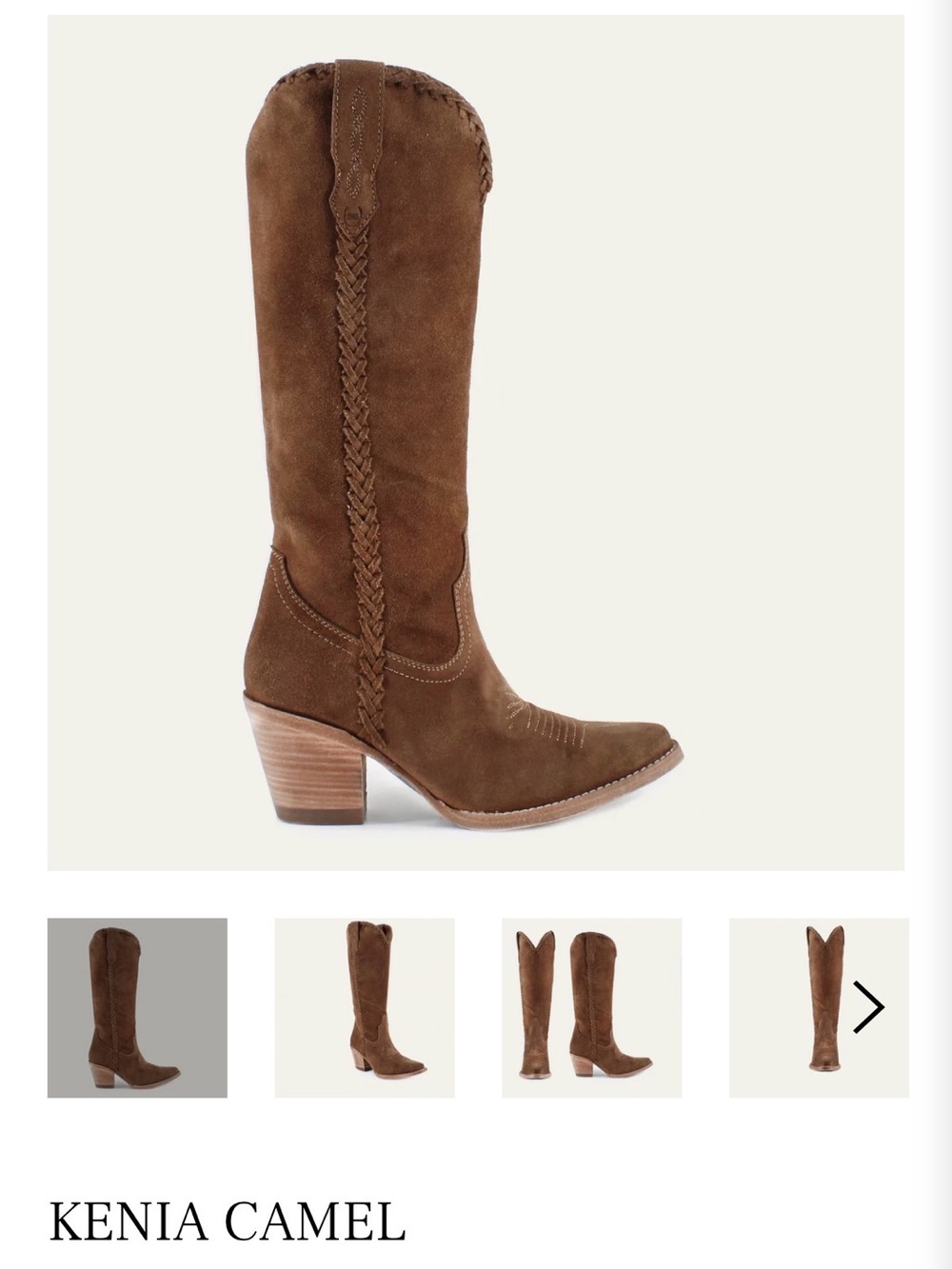 Buck & Brana Kenia Camel Suede Western Boots | NWT | Size 7.5